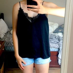 Satin Black Camisole
